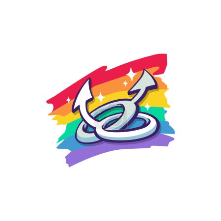 Photo for Free vector gay pride month lgbt rainbow symbols - Royalty Free Image