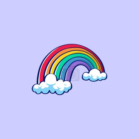 Photo for Free vector hand drawn pride month lgbt rainbow cloud - Royalty Free Image
