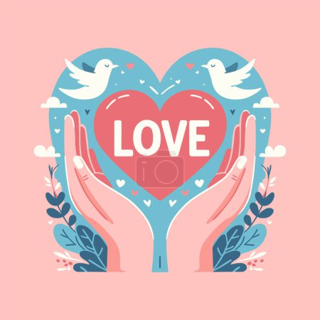 Photo for Elevate your projects with this delightful Vector Hand-drawn Illustration of Love. Playful and fun, this doodle-style graphic - Royalty Free Image