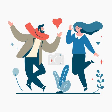 Photo for Vector Illustration Flat Couple Love for Valentines Day 13 - Royalty Free Image