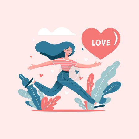 Photo for Capture the essence of love with this charming Vector Illustration depicting a symbol in a sweet embrace, perfect for expressing affection on Valentine's Day - Royalty Free Image