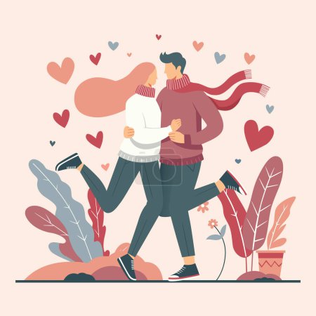 Photo for Vector Illustration Flat Couple Love for Valentines Day 18 - Royalty Free Image