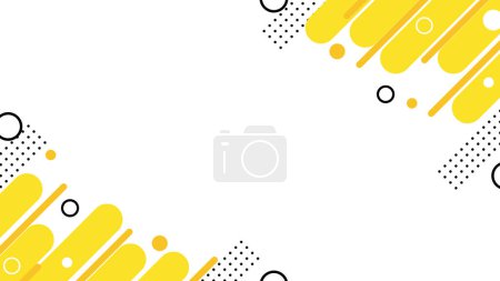 Modern abstract dynamic background with geometric element in yellow, black color, border template with copy space for banner, poster, web design.