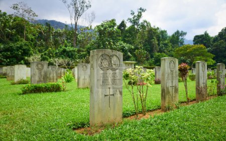 Photo for Taiping, Malaysia - April 18, 2023: Taiping War Memorial Cemetery is the resting place of Allied personnel who died during the Japanese invasion of Malaya. - Royalty Free Image
