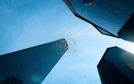 Photo for Low angle view of skyscrapers in Kuala Lumpur, Malaysia. - Royalty Free Image