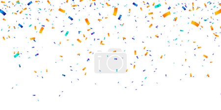 Illustration for Confetti Background. Vector illustration confetti background. Christmas, Party, new year and birthday confetti vector. - Royalty Free Image