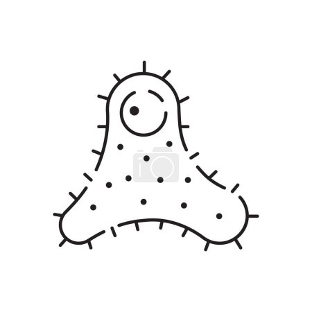 Illustration for Microbe and bacterium line icon. - Royalty Free Image