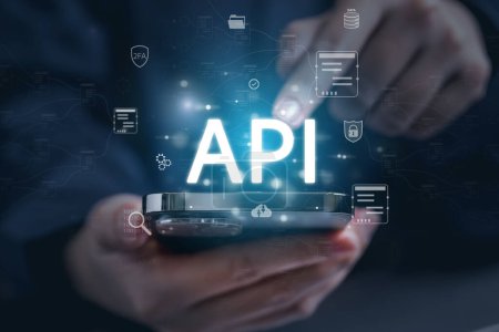 API, Application programming interface, Technology and software development tool, API technology Integration, Internet and networking concept