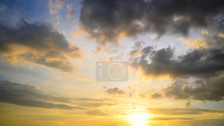 Photo sky before rain sunset golden hours. The photo is of high quality