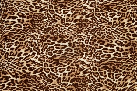 Foto de Leopard effect, fabric pattern. Background sample, seamless background print texture. Animal textile design. - Imagen libre de derechos