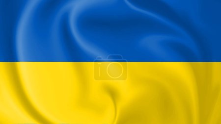 Foto de Bandera de Ucrania ondeando en el viento. Parte de una serie. - Imagen libre de derechos
