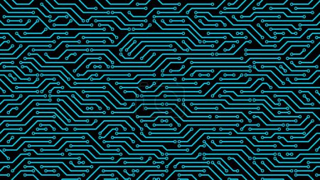 Foto de Placa de circuito azul patrón sin costura. Contexto tecnológico. - Imagen libre de derechos