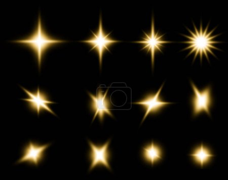 colección de luz estelar o efecto de partícula 