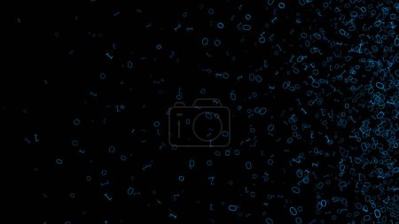 Photo for Binary bit 0 1 sparkle hack design concept with transparent background - Royalty Free Image