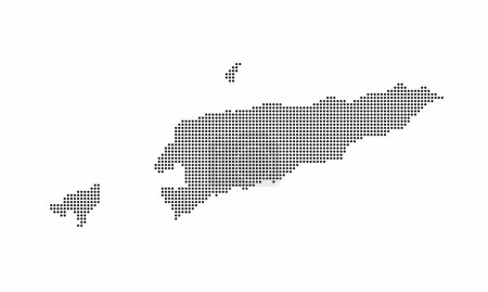 Photo for East Timor dotted map with grunge texture in dot style. Abstract vector illustration of a country map with halftone effect for infographic. - Royalty Free Image