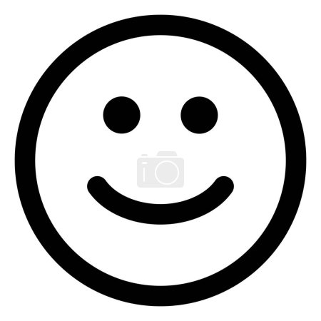 Illustration for Happy face icon vector . Smile icon vector. Face emoticon sign - Royalty Free Image