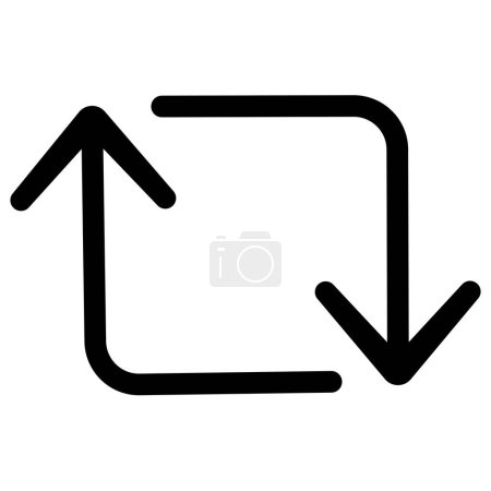Ilustración de Arrow retweet icon vector , for apps and websites - Imagen libre de derechos