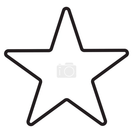 Ilustración de Estrella icono favorito, vector icono estrella sobre un fondo blanco - Imagen libre de derechos