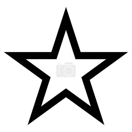 Ilustración de Icono de estrella negra, símbolo favorito de la estrella. , icono de premio - Imagen libre de derechos
