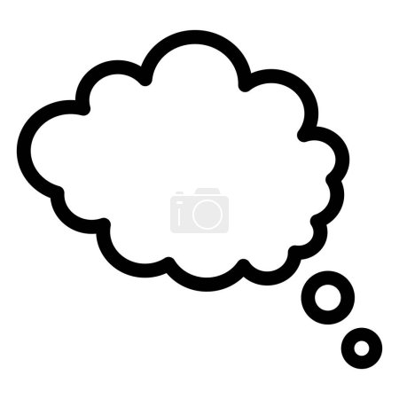 Sprachblasenwolken-Symbol. trendige Denkblase im flachen Stil. Blase Wolke Icon Line Kunst. Vektorillustration