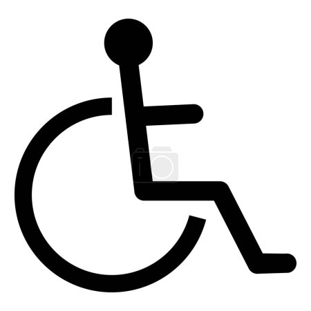Téléchargez les illustrations : Panneau de stationnement handicapés. Icône handicap handicapé. Icône fauteuil roulant handicapé. icône Handicap - en licence libre de droit