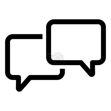 Ilustración de Habla el icono del habla burbuja. Chat símbolo vector ilustración - Imagen libre de derechos