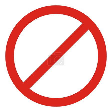 Téléchargez les photos : Aucun signe de restriction d'entrée, interdisant vecteur icône. icône rouge interdiction - en image libre de droit