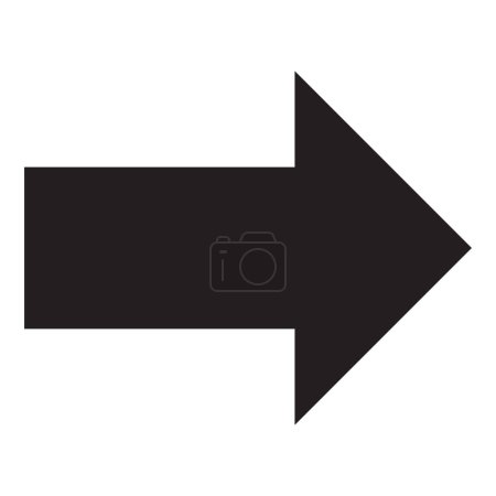 Téléchargez les photos : Flèche audacieuse icône vecteur isolé sur fond blanc - en image libre de droit