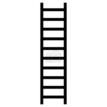 Ladder icon vector . long step ladder icon isolated on white background