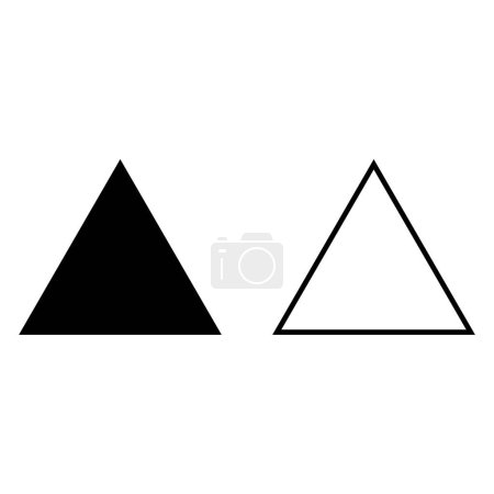 Illustration for Equal triangle icon set vector. triangles with equal sides on a white background. - Royalty Free Image