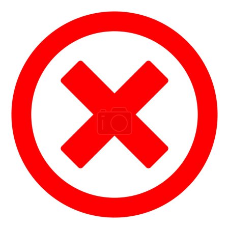 Téléchargez les photos : Rouge supprimer icône cercle vecteur. supprimer, fermer, annuler et icône incorrecte - en image libre de droit