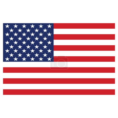 Téléchargez les illustrations : Le drapeau des États-Unis. Drapeau américain. Drapeau américain. Jour de l'indépendance arrière-plan. Illustration vectorielle - en licence libre de droit