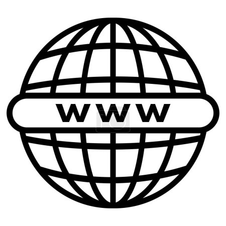 Ilustración de Sitio web icono vector. Icono WWW. Icono web mundial, señal de acceso a Internet - Imagen libre de derechos