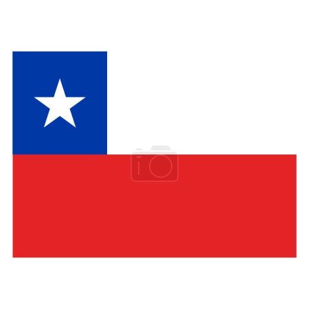 Flag of Chile . Chile flag vector isolated on white background