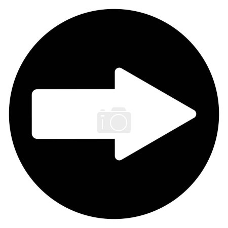Ilustración de Siguiente vector de botón icono de flecha en el estilo de moda - Imagen libre de derechos