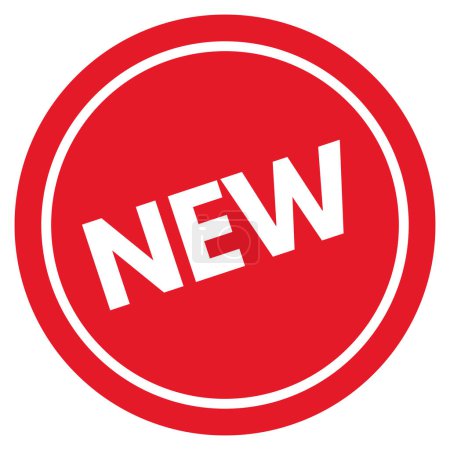 Téléchargez les photos : Nouveau vecteur d'icône bouton rouge. Nouveau badge autocollant - en image libre de droit