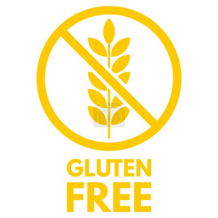 Illustration for Gluten free icon vector isolated on white background - Royalty Free Image