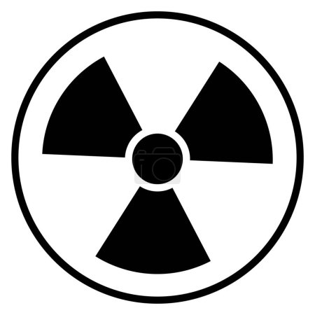 Illustration for Radiation icon symbol vector isolated on white background - Royalty Free Image