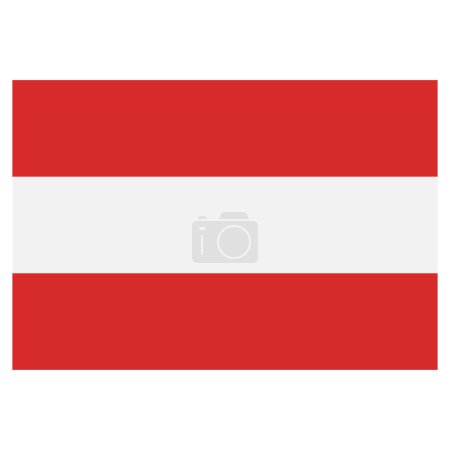 Ilustración de Vector de bandera de Austria aislado sobre fondo blanco. Austria bandera nacional - Imagen libre de derechos