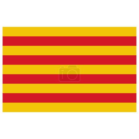 Illustration for Catalonia flag . Flag of Catalonia vector isolated on white background - Royalty Free Image