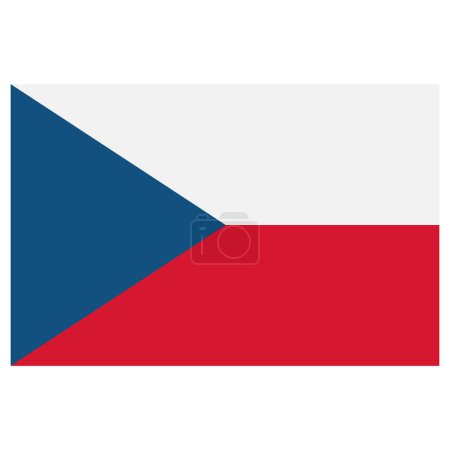 Ilustración de Bandera de la República Checa. Bandera de la República Checa. Ilustración vectorial - Imagen libre de derechos