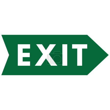Exit arrow icon vector in trendy style  isolated on white background  . Green emergency exit sign