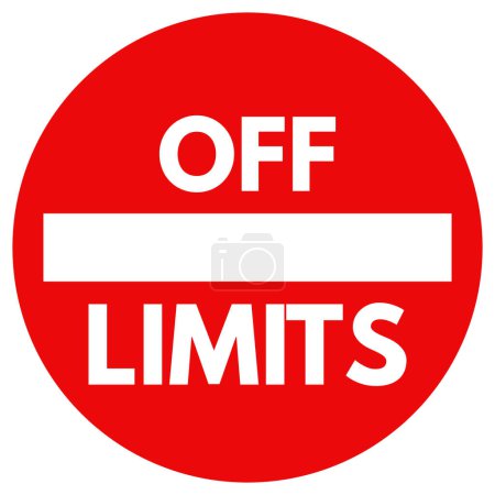 Off limits sign . Closed area sign . Red prohibition sign vector