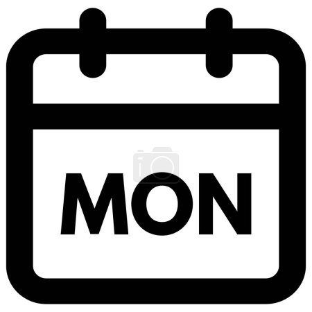 Monday calendar icon isolated on white background . Monday icon vector