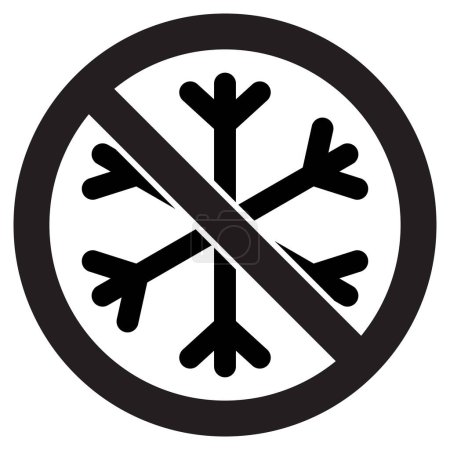 Illustration for Do not freeze icon isolated on white background . No freezing icon vector - Royalty Free Image