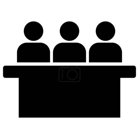 Icône du jury isolée sur fond blanc. Comité du jury icône du comité vecteur