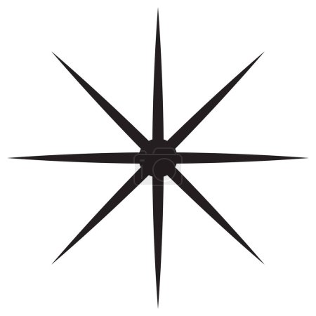 Funkel-Symbol im trendigen Stil isoliert auf weißem Hintergrund. Funkelnder Sternsymbolvektor