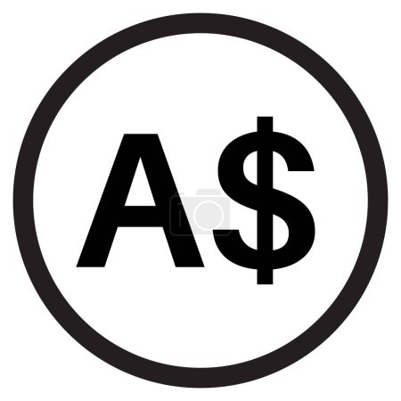 Illustration for Australia dollar icon . Australia currency symbol . Australian Dollar coin icon vector - Royalty Free Image