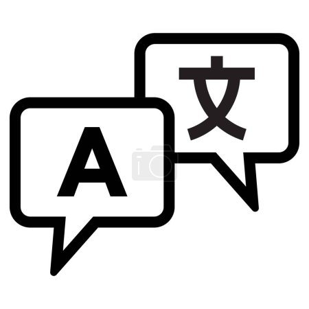 Icono de traducción de idioma en estilo moderno aislado sobre fondo blanco. Traducir icono Vector