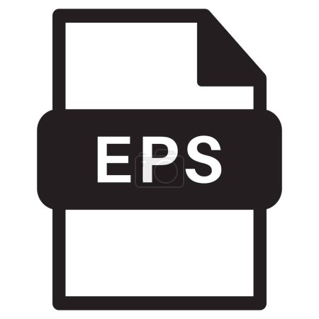 EPS file format icon isolated on white background . EPS file icon vector